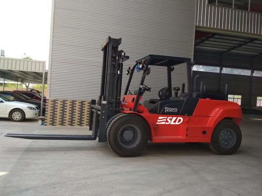 FD120 3000mm Direk kaldırma 12000kgs 12 Ton Ağır Çatal Kaldırma Kamyonu