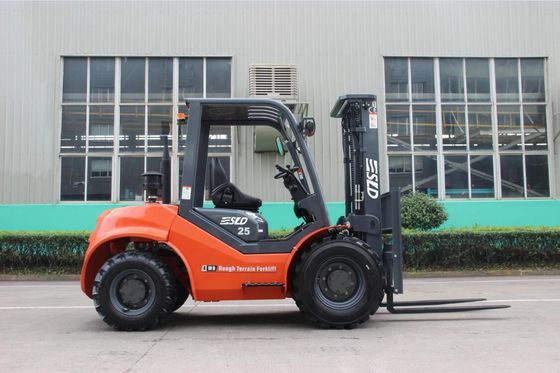 Karşı Ağırlık 4WD 4X4 2.5 Ton 3000mm Engebeli Arazi Forklift