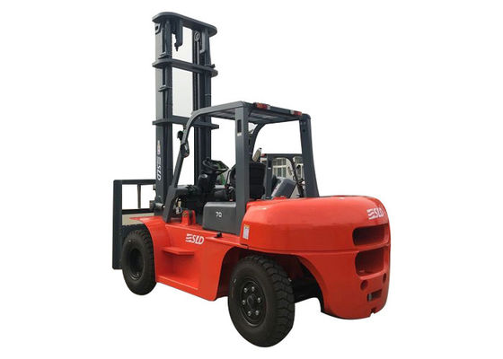 45000kg yük kapasitesi ZF 5WG261 otomatik şanzımanlı kırmızı boş konteyner taşıyıcı