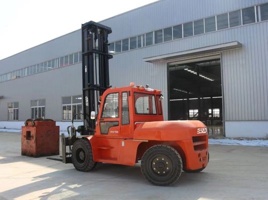 10 Ton Nominal yük ISUZU Motor Dizel Forklift 600mm Yük merkezi